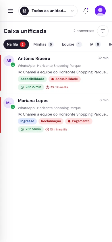 Fila de atendimento na LUMI